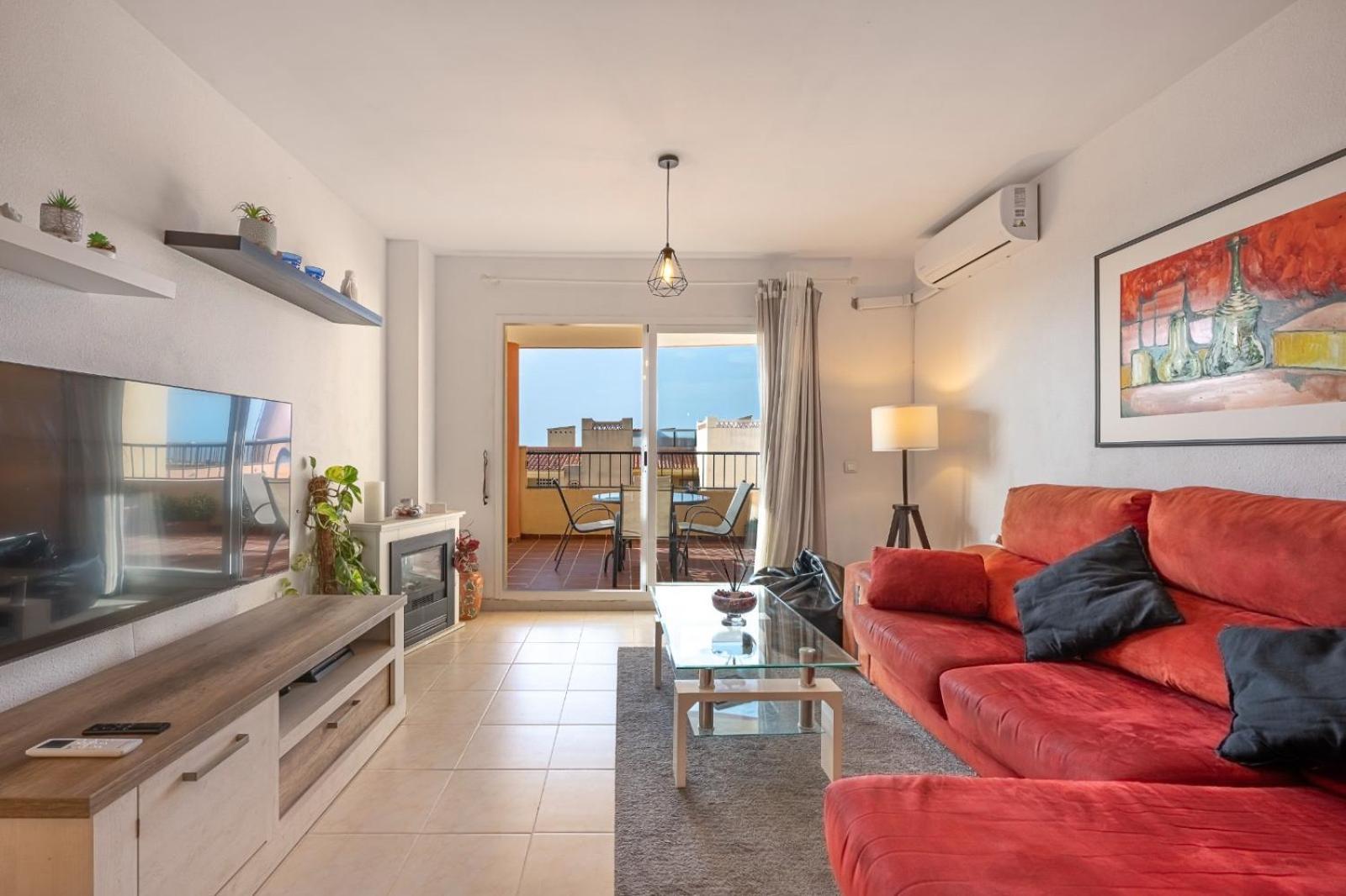Apartamento Acogedor Con Vista Al Mar Malaga Bagian luar foto